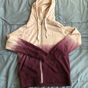 Ombre Zip Up Hoodie